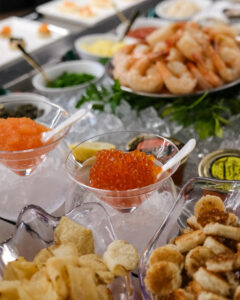 caviar served on ice