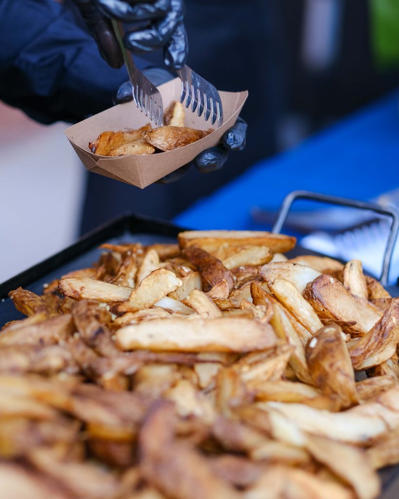Cuban Fries interactive food station at a large event catered by Good Food Events + Catering in Tampa