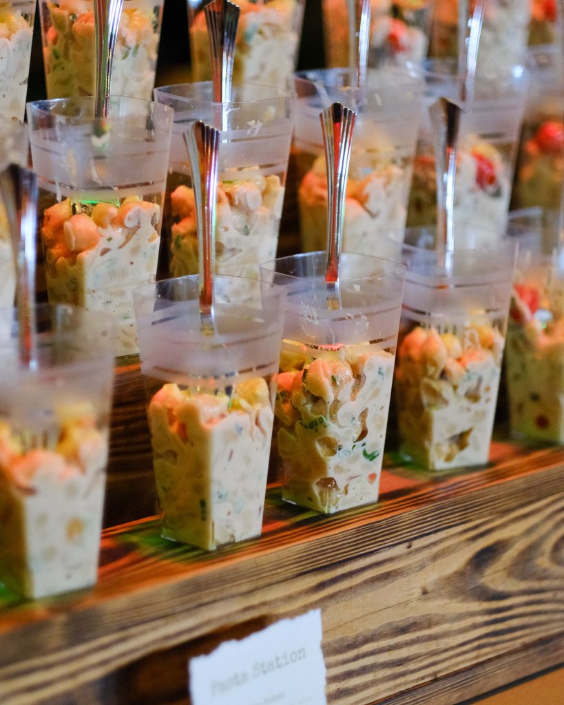 Grab and Go pasta at a large event at Armature Works