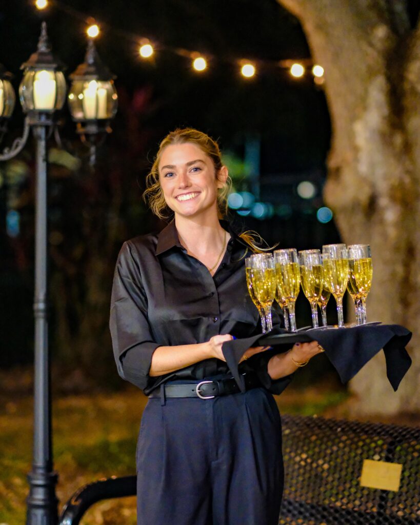 New Orleans themed private school fundraiser with food and bar service in Tampa