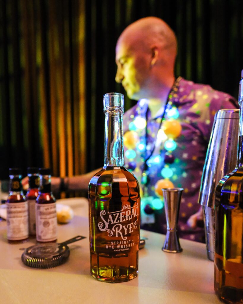Sazerac cocktail service at a New Orleans inspired event in Tampa