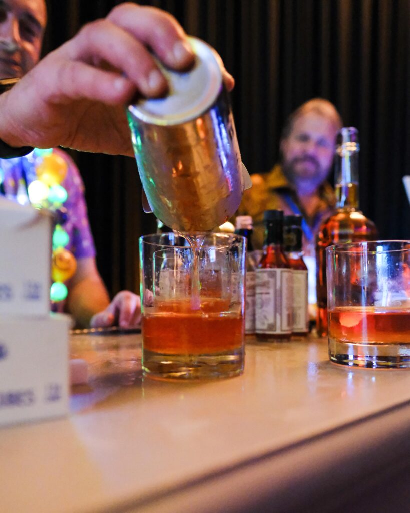Sazerac cocktail service at a New Orleans inspired event in Tampa