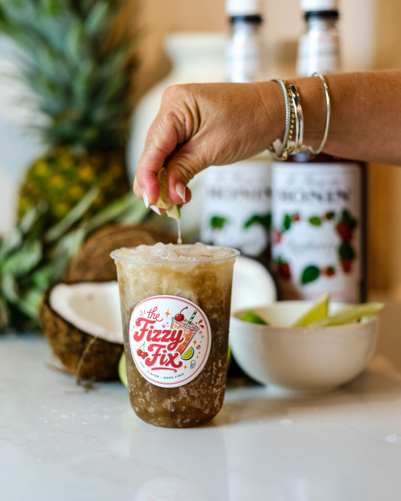 Fizzy Fix Dirty Soda with a Squeeze of Lime